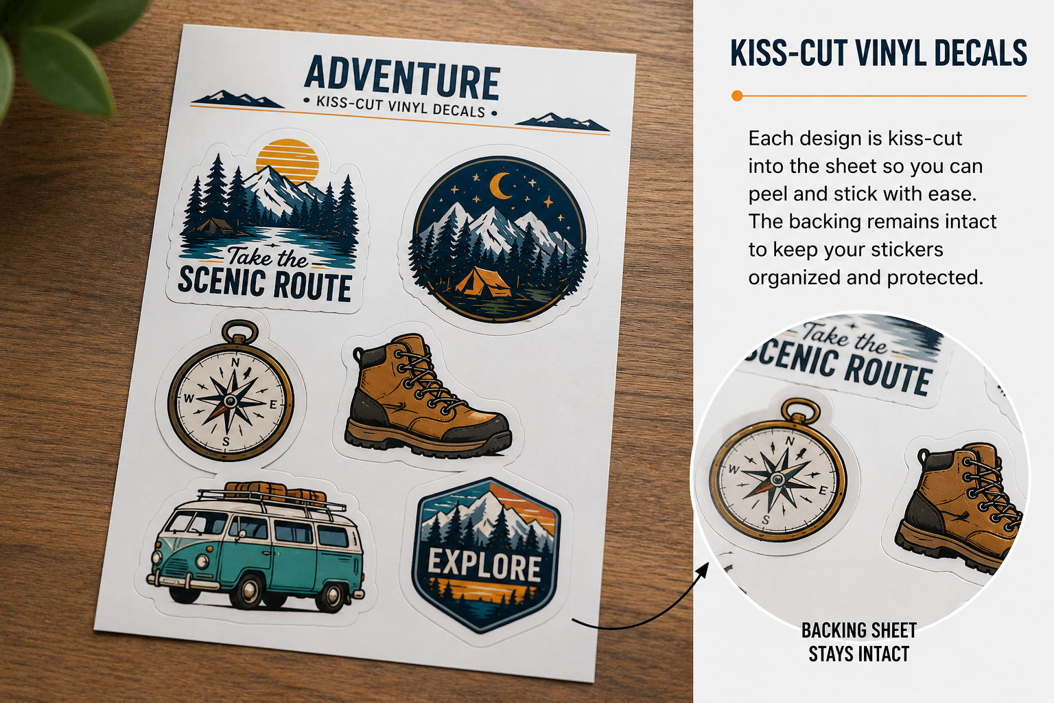 Kiss cut Sticker